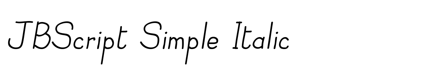 JBScript Simple Italic